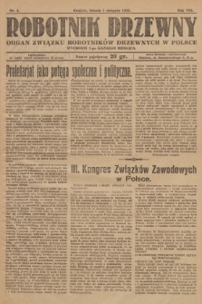 Robotnik Drzewny : organ Związku Robotników Drzewnych w Polsce. 1925, nr 4