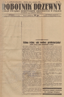 Robotnik Drzewny : organ Związku Robotników Drzewnych w Polsce. 1929, nr 8 (po konfiskacie nakład drugi)