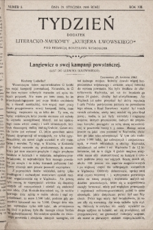 Tydzień : dodatek literacko-naukowy „Kurjera Lwowskiego”. 1905, nr 5