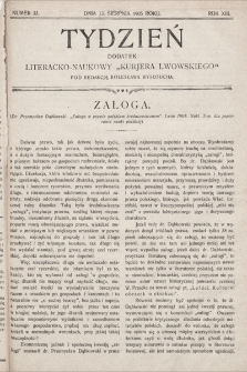 Tydzień : dodatek literacko-naukowy „Kurjera Lwowskiego”. 1905, nr 33