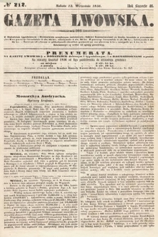 Gazeta Lwowska. 1856, nr 212
