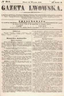Gazeta Lwowska. 1856, nr 214