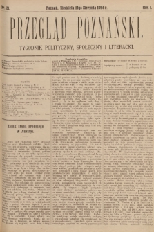 Przegląd Poznański : tygodnik polityczny, społeczny i literacki. 1894, nr 21