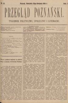 Przegląd Poznański : tygodnik polityczny, społeczny i literacki. 1894, nr 22