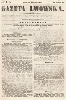 Gazeta Lwowska. 1856, nr 218