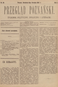 Przegląd Poznański : tygodnik polityczny, społeczny i literacki. 1894, nr 38
