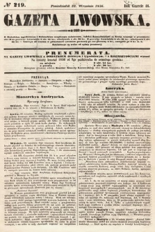 Gazeta Lwowska. 1856, nr 219