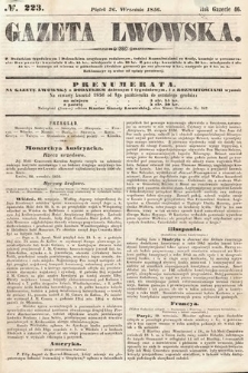 Gazeta Lwowska. 1856, nr 223