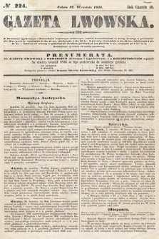 Gazeta Lwowska. 1856, nr 224