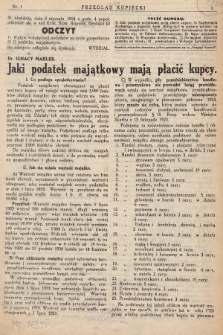 Przegląd Kupiecki : [organ Związku Stowarzyszeń Kupieckich Małopolski Zachodniej. 1924, nr 1]