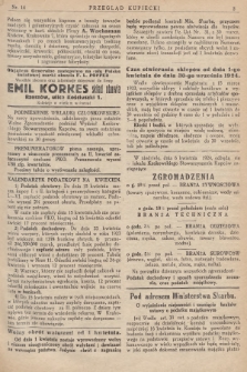 Przegląd Kupiecki : [organ Związku Stowarzyszeń Kupieckich Małopolski Zachodniej. 1924, nr 14]