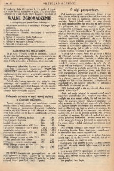 Przegląd Kupiecki : [organ Związku Stowarzyszeń Kupieckich Małopolski Zachodniej. 1924, nr 21]