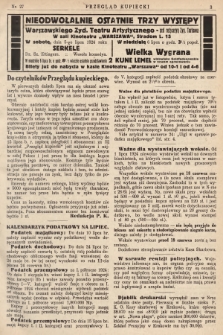 Przegląd Kupiecki : [organ Związku Stowarzyszeń Kupieckich Małopolski Zachodniej. 1924, nr 27]