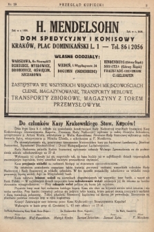Przegląd Kupiecki : [organ Związku Stowarzyszeń Kupieckich Małopolski Zachodniej. 1924, nr 29]