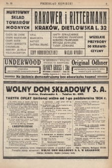 Przegląd Kupiecki : [organ Związku Stowarzyszeń Kupieckich Małopolski Zachodniej. 1924, nr 39]