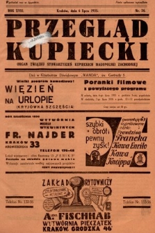 Przegląd Kupiecki : organ Związku Stowarzyszeń Kupieckich Małopolski Zachodniej. 1935, nr 24