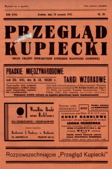 Przegląd Kupiecki : organ Związku Stowarzyszeń Kupieckich Małopolski Zachodniej. 1935, nr 30