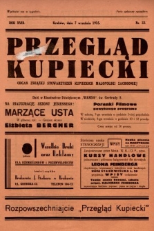 Przegląd Kupiecki : organ Związku Stowarzyszeń Kupieckich Małopolski Zachodniej. 1935, nr 32