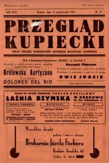 Przegląd Kupiecki : organ Związku Stowarzyszeń Kupieckich Małopolski Zachodniej. 1935, nr 37