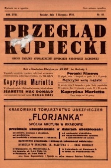 Przegląd Kupiecki : organ Związku Stowarzyszeń Kupieckich Małopolski Zachodniej. 1935, nr 40