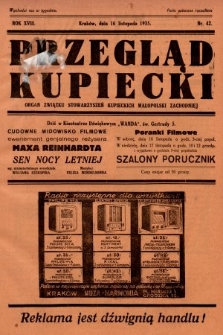 Przegląd Kupiecki : organ Związku Stowarzyszeń Kupieckich Małopolski Zachodniej. 1935, nr 42