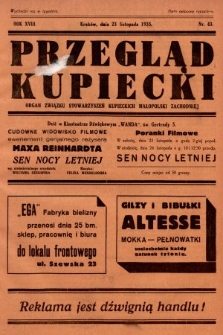 Przegląd Kupiecki : organ Związku Stowarzyszeń Kupieckich Małopolski Zachodniej. 1935, nr 43