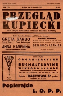 Przegląd Kupiecki : organ Związku Stowarzyszeń Kupieckich Małopolski Zachodniej. 1935, nr 44