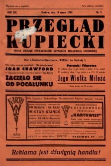 Przegląd Kupiecki : organ Związku Stowarzyszeń Kupieckich Małopolski Zachodniej. 1936, nr 9