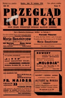 Przegląd Kupiecki : organ Związku Stowarzyszeń Kupieckich Małopolski Zachodniej. 1936, nr 14