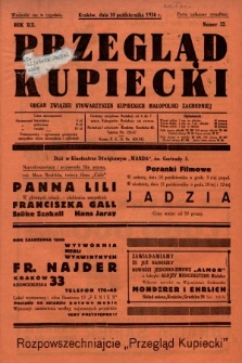 Przegląd Kupiecki : organ Związku Stowarzyszeń Kupieckich Małopolski Zachodniej. 1936, nr 32