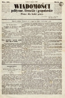 Wiadomości Polityczne, Literackie i Gospodarskie : pismo dla ludzi pracy. 1869, nr 24