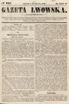 Gazeta Lwowska. 1856, nr 233