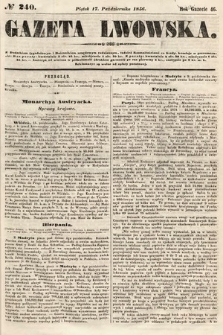Gazeta Lwowska. 1856, nr 240