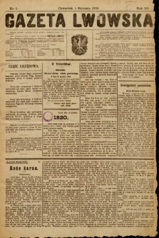 Gazeta Lwowska. 1920, nr 1