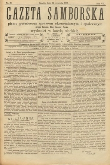 Gazeta Samborska : pismo poświęcone sprawom ekonomicznym i społecznym okręgu: Sambor, Stary Sambor, Turka. 1907, nr 39