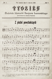 Tydzień : dodatek literacki „Kurjera Lwowskiego”. 1900, nr 3
