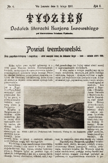 Tydzień : dodatek literacki „Kurjera Lwowskiego”. 1900, nr 6