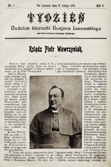 Tydzień : dodatek literacki „Kurjera Lwowskiego”. 1900, nr 7