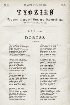 Tydzień : dodatek literacki „Kurjera Lwowskiego”. 1900, nr 18