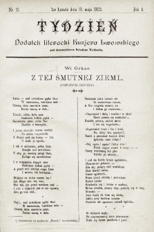 Tydzień : dodatek literacki „Kurjera Lwowskiego”. 1900, nr 19
