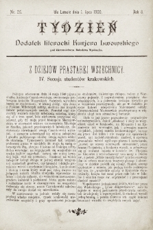Tydzień : dodatek literacki „Kurjera Lwowskiego”. 1900, nr 26