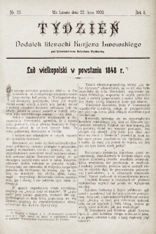 Tydzień : dodatek literacki „Kurjera Lwowskiego”. 1900, nr 29