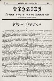 Tydzień : dodatek literacki „Kurjera Lwowskiego”. 1900, nr 35