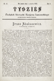 Tydzień : dodatek literacki „Kurjera Lwowskiego”. 1900, nr 36