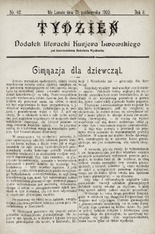 Tydzień : dodatek literacki „Kurjera Lwowskiego”. 1900, nr 42