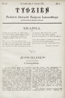 Tydzień : dodatek literacki „Kurjera Lwowskiego”. 1900, nr 45