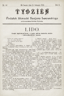 Tydzień : dodatek literacki „Kurjera Lwowskiego”. 1900, nr 46
