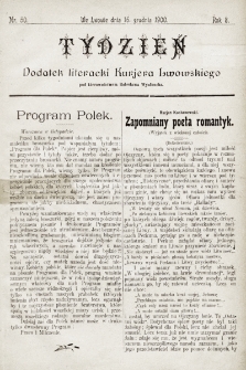 Tydzień : dodatek literacki „Kurjera Lwowskiego”. 1900, nr 50