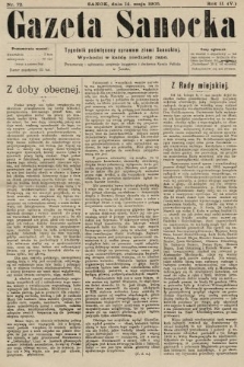 Gazeta Sanocka : tygodnik poświęcony sprawom ziemi Sanockiej. 1905, nr 72