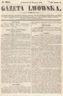 Gazeta Lwowska. 1856, nr 265